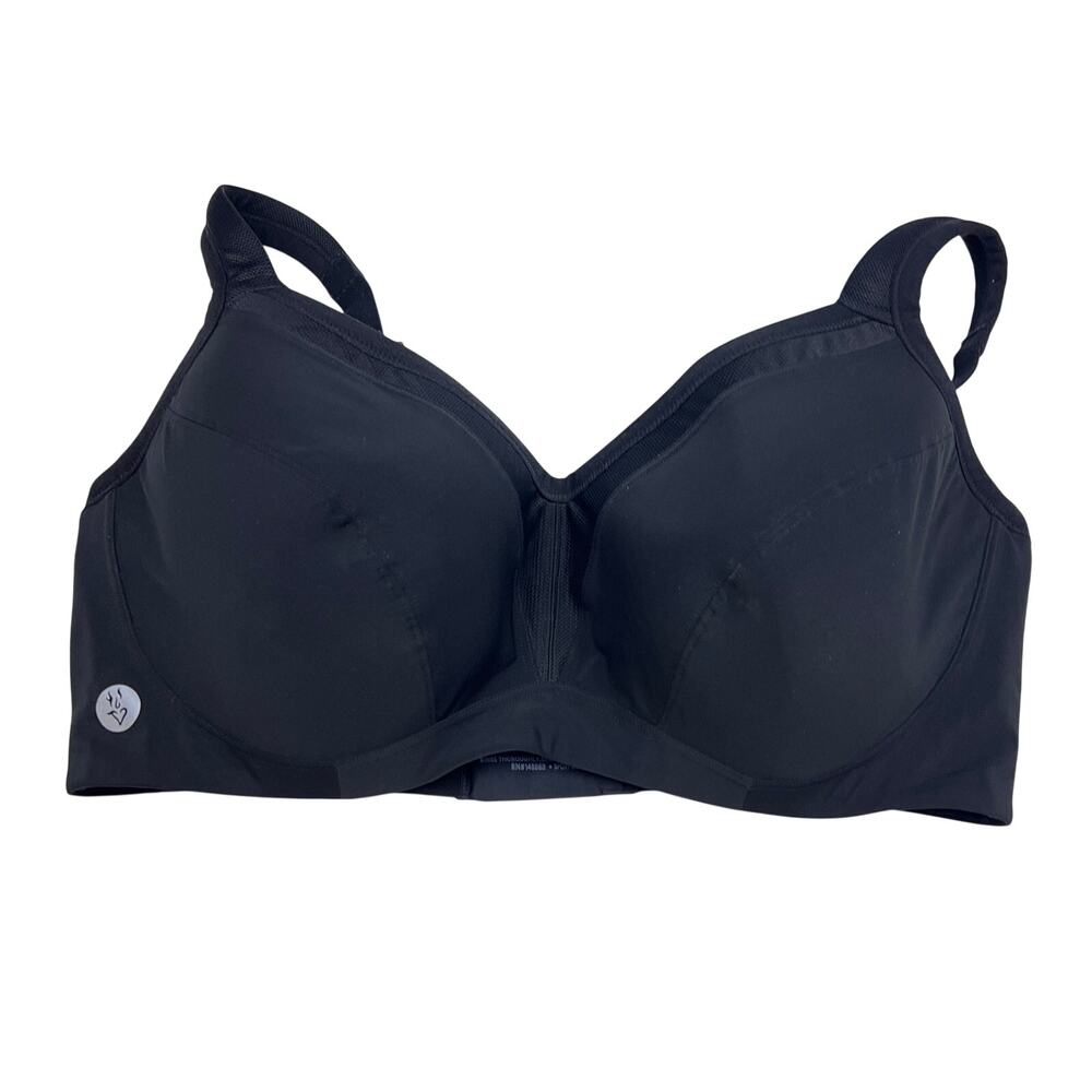Torrid Active Sports Bra Women 40DDD Black Mid Support Impact Underwired Workout